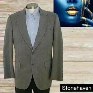 Stonehaven Men's Wool Blazer Sport Coat Jacket 40R Classic Style